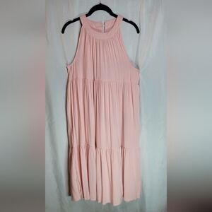 Pink Sleeveless Maxi Dress